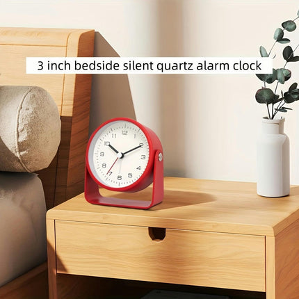 1pc Minimalist Metal Rotating Clock, Rotatable Clock Dial, Timed Alarm Clock Home Decoration Clock