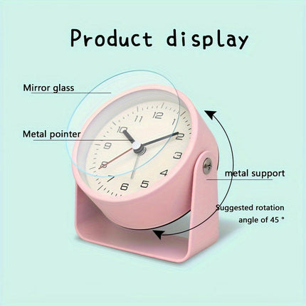 1pc Minimalist Metal Rotating Clock, Rotatable Clock Dial, Timed Alarm Clock Home Decoration Clock