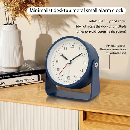 1pc Minimalist Metal Rotating Clock, Rotatable Clock Dial, Timed Alarm Clock Home Decoration Clock