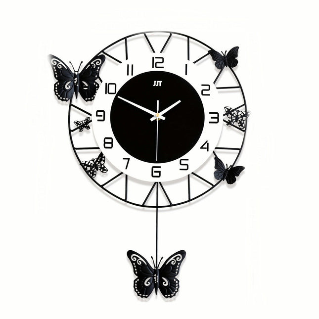 Modern Butterfly Wall-Mounted Clock Quartz Clock Home Living Room Decor