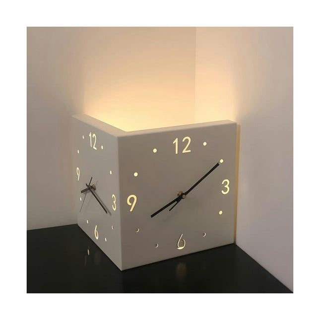 Motion Sensor Backlit Corner Clock Wall Clock Iron Metal Clock Creative Gifts Wall Decorations