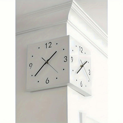 Motion Sensor Backlit Corner Clock Wall Clock Iron Metal Clock Creative Gifts Wall Decorations