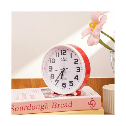 Cartoon-Themed Analog Alarm Clock Silent For Bedroom & Desk, 1 Piece