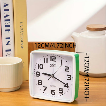 Cartoon-Themed Analog Alarm Clock Silent For Bedroom & Desk, 1 Piece