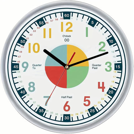 1PC 5D Colorful Number Wall Clock Round Wall Clock Simulated Silent Desk Clock For Home, Office