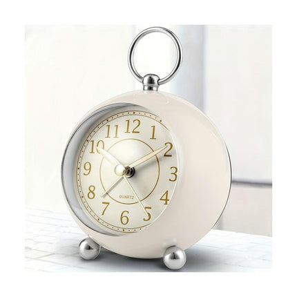 1pc Retro Analogue Alarm Clock, No Tick Alarm Clocks Bedroom Clock With Night Light For Heavy Sleepers