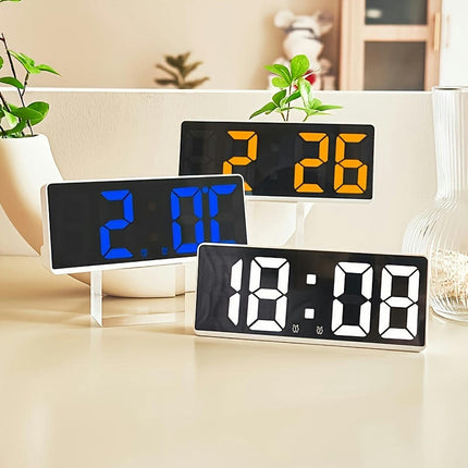 1pc Mirror Digital Alarm Clock Table Clock LED Clock-- For Home Room Living Room Office Decor