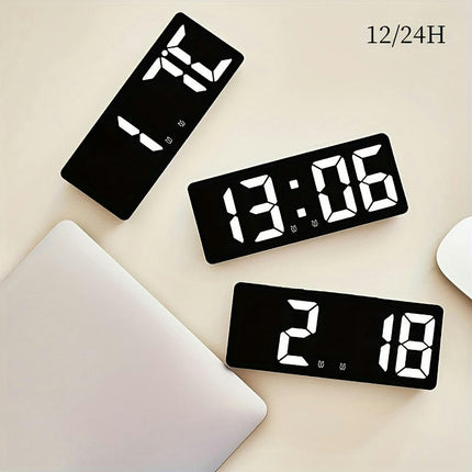 1pc Mirror Digital Alarm Clock Table Clock LED Clock-- For Home Room Living Room Office Decor