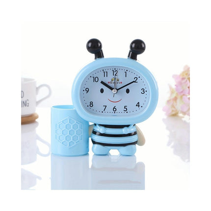 1pc Bee Pen Holder Small Alarm Clock, Bedside Alarm Clock, Silent Clock, Gift Alarm Clock