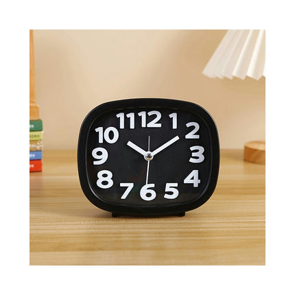 1pc Alarm Clock Plastic Clock Face Alarm Clock, Suitable For Bedroom Living Room, School, Home