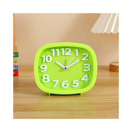 1pc Alarm Clock Plastic Clock Face Alarm Clock, Suitable For Bedroom Living Room, School, Home