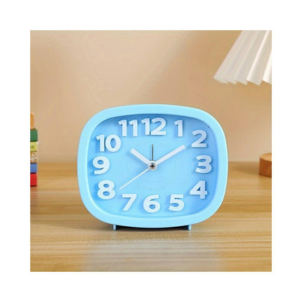 1pc Alarm Clock Plastic Clock Face Alarm Clock, Suitable For Bedroom Living Room, School, Home