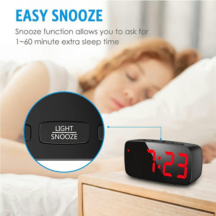 1pc Clock, Compact Digital Clock Sound, Can Display Temperature And Date, Bedside Table Clock For The