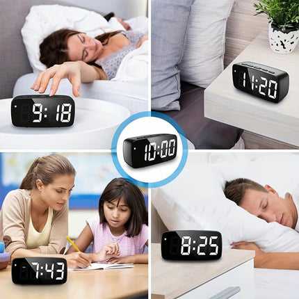 1pc Clock, Compact Digital Clock Sound, Can Display Temperature And Date, Bedside Table Clock For The