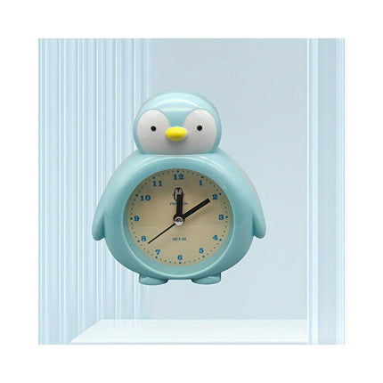 Cute Cartoon Penguin Alarm Clock Bedroom Bedside Alarm Clock, Bell Desktop Clock