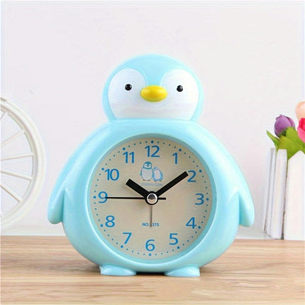 Cute Cartoon Penguin Alarm Clock Bedroom Bedside Alarm Clock, Bell Desktop Clock