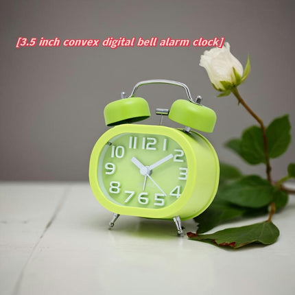 1 Piece Metal Ringing Alarm Clock, 3D Digital Clock Disk Student Bedside Electronic Desk Clock