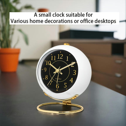 Multifunctional Round Silent Alarm Clock,Cute Bedside Clock, Desktop Alarm Clock For Bedroom