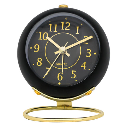 Multifunctional Round Silent Alarm Clock,Cute Bedside Clock, Desktop Alarm Clock For Bedroom