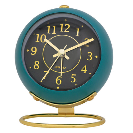 Multifunctional Round Silent Alarm Clock,Cute Bedside Clock, Desktop Alarm Clock For Bedroom