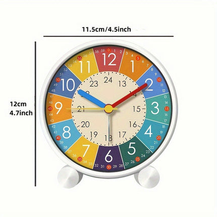 1pc Mute Alarm Clock, Student Bedroom Desktop Early Education Small Alarm Clock, Room Decor