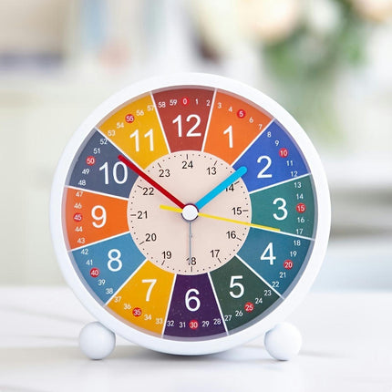 1pc Mute Alarm Clock, Student Bedroom Desktop Early Education Small Alarm Clock, Room Decor