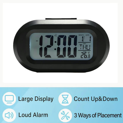 1pc Modern Digital Alarm Clock Electronic Desk Clock Mini Table Clock, ABS Plastic, For Home Decor