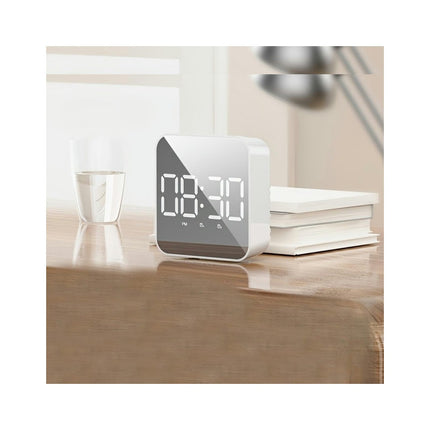 1pc Voice-Controlled LED Alarm Clock - Large Screen, Dual Alarm, Temperature Display