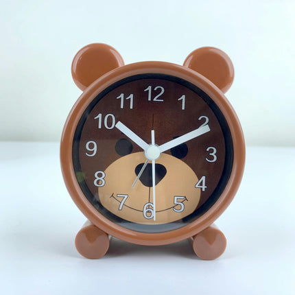 1pc Animal Element Alarm Clock, Brown Bear Alarm Clock, Silent Alarm Clock Living Room Bedroom Decoration