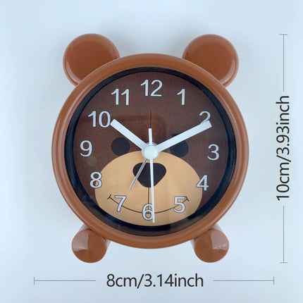 1pc Animal Element Alarm Clock, Brown Bear Alarm Clock, Silent Alarm Clock Living Room Bedroom Decoration