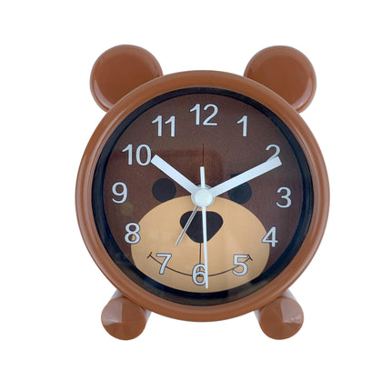 1pc Animal Element Alarm Clock, Brown Bear Alarm Clock, Silent Alarm Clock Living Room Bedroom Decoration