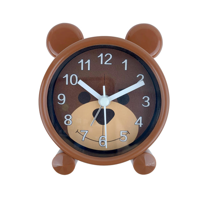 1pc Animal Element Alarm Clock, Brown Bear Alarm Clock, Silent Alarm Clock Living Room Bedroom Decoration