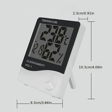 1PC/2PCS Indoor Multifunctional Electronic Thermometer, Electronic Alarm Clock Date Display