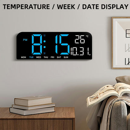 Large Screen LED Alarm Clock, Can Display Week And Temperature And Humidity Living Room Decoration