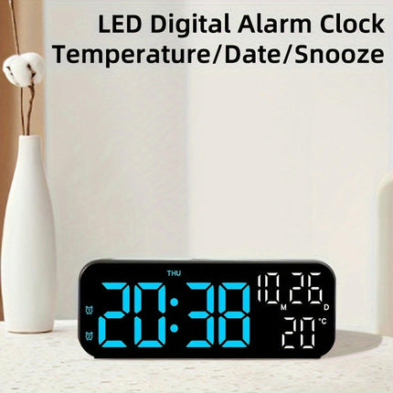 Large Screen LED Alarm Clock, Can Display Week And Temperature And Humidity Living Room Decoration