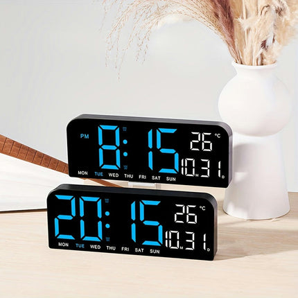 Large Screen LED Alarm Clock, Can Display Week And Temperature And Humidity Living Room Decoration