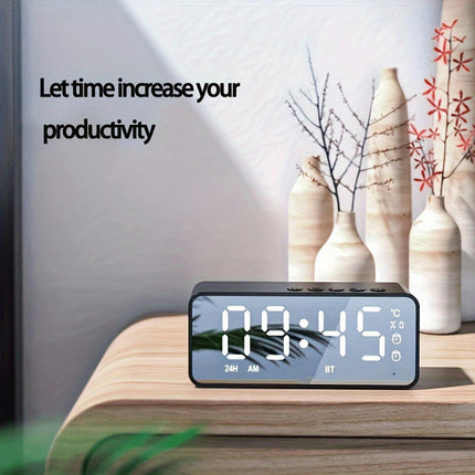 Wireless Wireless Audio Alarm Clock With USB Charging Ideal For Bedroom, Living Room, Holiday Gift