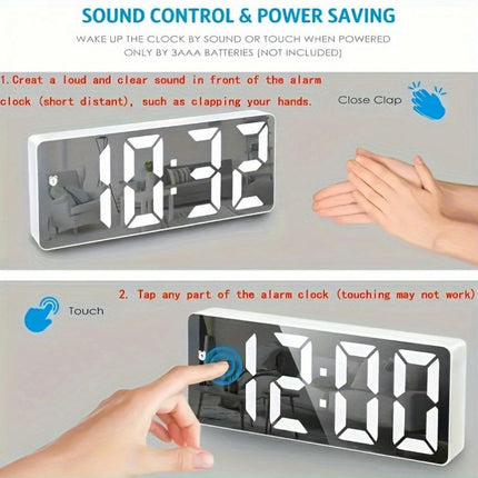 1pc LED Digital Alarm Clock, Large Display USB Powered For Bedroom, Office, Home Decor