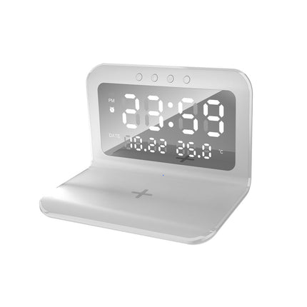 Versatile LED Alarm Clock With Wireless Charger-USB Powered For Desk Decor