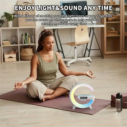 Sunrise Alarm Clock With Wireless SpeakerRechargeable Battery Multi-Functional Lamp For Bedroom