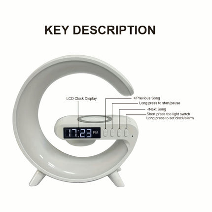 Sunrise Alarm Clock With Wireless SpeakerRechargeable Battery Multi-Functional Lamp For Bedroom