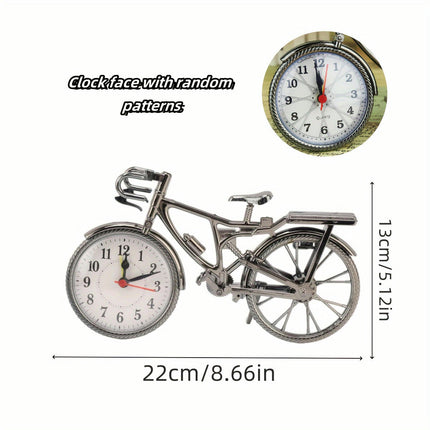 Bicycle Desk Clock, Decorative Tabletop Bike Clock With Stand Ideal For Home Decoration