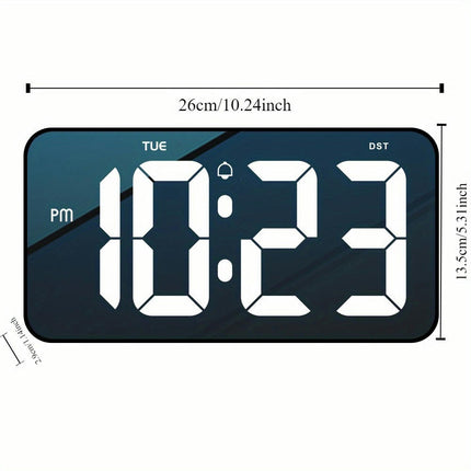 LED Large Screen Digital Electronic Wall Clock, Desktop Desk Clock, Bedroom Living Room Clock