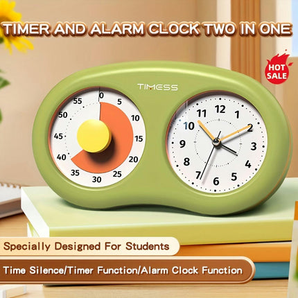 Visual Cashew Shaped Timer Alarm Clock House Home Decor, Suitable For Student Bedroom Study Rooms