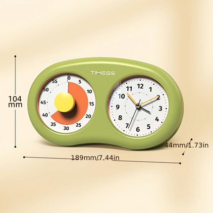 Visual Cashew Shaped Timer Alarm Clock House Home Decor, Suitable For Student Bedroom Study Rooms