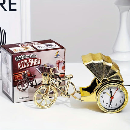 Vintage Tricycle-Shaped Alarm Clock Perfect For Bookshelf, Living Room, Or Cabinet Display