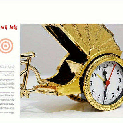 Vintage Tricycle-Shaped Alarm Clock Perfect For Bookshelf, Living Room, Or Cabinet Display