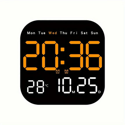 Digital Desk & Shelf Clock with Remote Control,Dual Alarm USB Powered with AAA Battery Backup