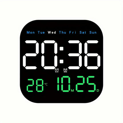 Digital Desk & Shelf Clock with Remote Control,Dual Alarm USB Powered with AAA Battery Backup