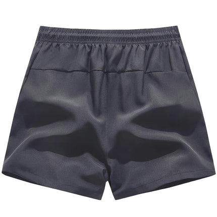 Men's Quick-Dry Athletic Shorts with Zipper Pockets Casual & Sporty Drawstring Waist